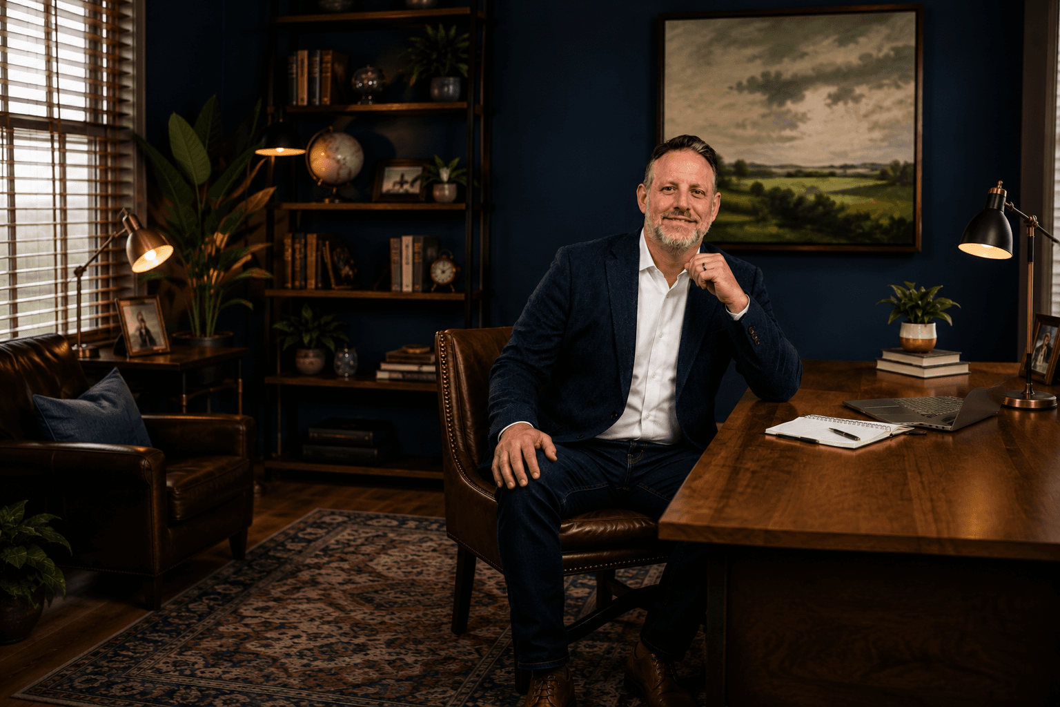 Kelly Crisci at his desk